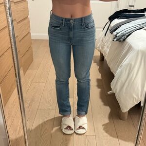 Hudson straight cuffed jeans